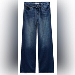 Zara Women’s Wide-Leg Jeans in Dark Blue